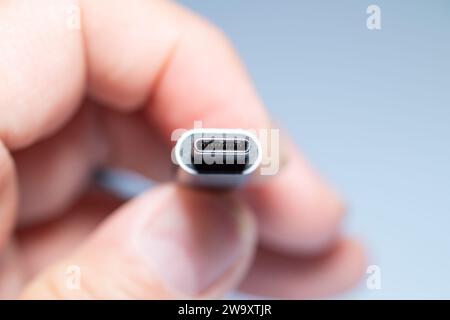 EU SAYS USB TYPE-C WILL BECOME A COMMON STANDARD FOR LOCAL ELECTRONIC DEVICES FROM 2024 Stock Photo