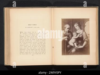 Photo production from a print to a painting, representing the Holy Family, Anonymous, After Rafaël, c. 1882 - in or before 1887 photograph   photographic support albumen print Holy Family, and derived representations Stock Photo