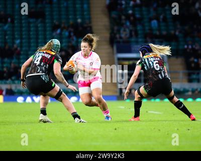 Harlequins Danelle Lochner in action during the Leicester Tigers Women ...