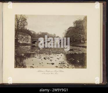 Addition to Bridge across river Kelvin, at Garscube for water mains, T. & R. Annan & Sons, c. 1879 - in or before 1889 photograph  Scotland photographic support albumen print landscape with bridge, viaduct or aqueduct Stock Photo