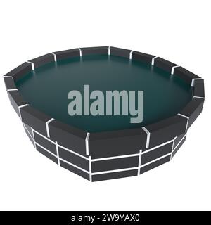 Brick Planter isolated on white background Stock Photo