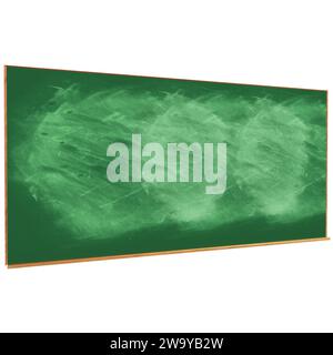 Green Chalkboard isolated on white background Stock Photo