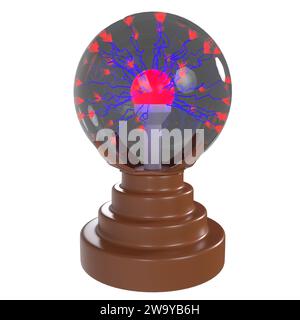 Plasma Ball isolated on white background Stock Photo