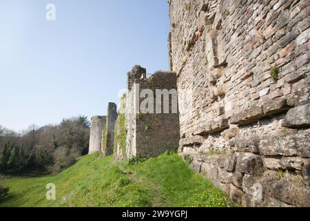 Views of Chepstow Castle, in Monmouthshire, Wales in the UK Stock Photo