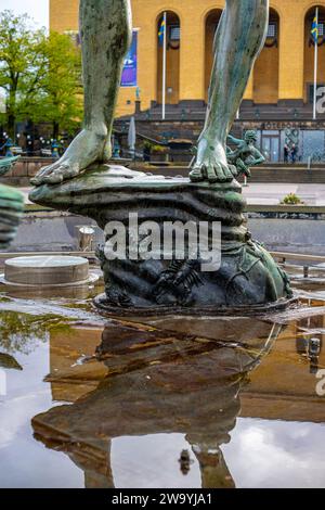 Gothenburg, Sweden - november 06 2022: Feet of Poseidon statue Stock Photo