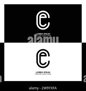 CE initial letters linked elegant logo. letter C and E pattern design monogram Stock Vector