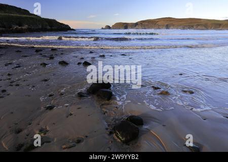 The big sandy beach at Farr Bay, Bettyhill village, Sutherland, Scotland, UK Stock Photo