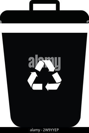 Dust Bin Box vector| house trash bins | recycle trash buckets Stock Vector