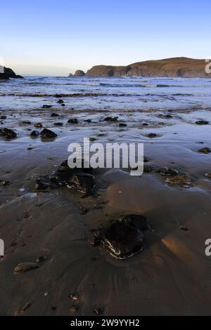 The big sandy beach at Farr Bay, Bettyhill village, Sutherland, Scotland, UK Stock Photo