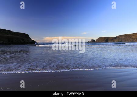 The big sandy beach at Farr Bay, Bettyhill village, Sutherland, Scotland, UK Stock Photo