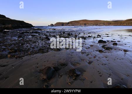 The big sandy beach at Farr Bay, Bettyhill village, Sutherland, Scotland, UK Stock Photo