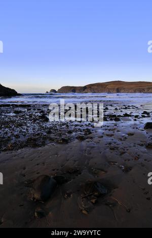 The big sandy beach at Farr Bay, Bettyhill village, Sutherland, Scotland, UK Stock Photo