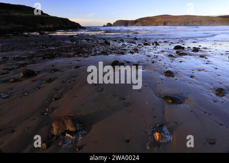 The big sandy beach at Farr Bay, Bettyhill village, Sutherland, Scotland, UK Stock Photo