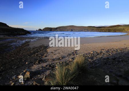 The big sandy beach at Farr Bay, Bettyhill village, Sutherland, Scotland, UK Stock Photo