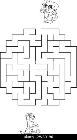 A set of four rectangular labyrinths maze Stock Vector