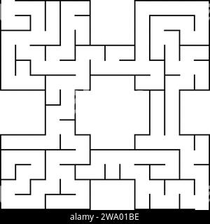 A set of four rectangular labyrinths maze Stock Vector