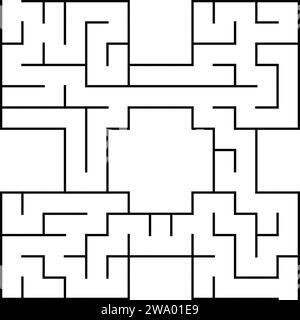 A set of four rectangular labyrinths maze Stock Vector