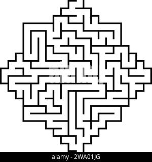 A set of four rectangular labyrinths maze Stock Vector