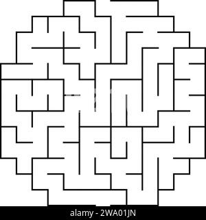 A set of four rectangular labyrinths maze Stock Vector