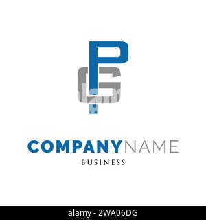 Initial Letter PG Icon Logo Design Template Stock Vector