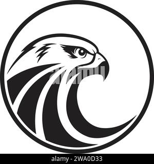 Eagle or falcon head logo simbol Stock Vector