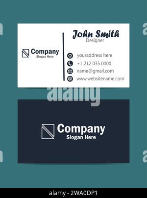 Modern and clean professional business card template company Stock Vector