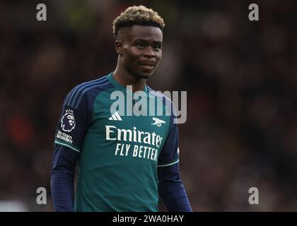 London, UK. 30th Dec, 2023. Bukayo Saka of Arsenal during the Premier League match at Craven Cottage, London. Picture credit should read: Paul Terry/Sportimage Credit: Sportimage Ltd/Alamy Live News Stock Photo