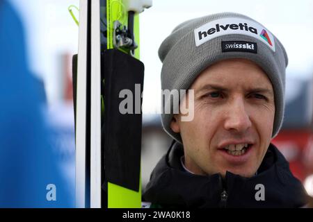 Garmisch Partenkirchen, Deutschland. 31st Dec, 2023. Simon Ammann (Schweiz /SUI) bei der Qualifikation zum Neujahrsskispringen Garmisch-Partenkirchen Credit: dpa/Alamy Live News Stock Photo