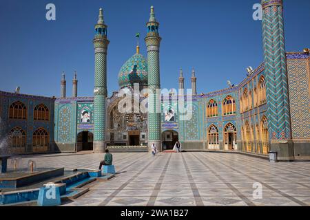 Panoramic view of the Imamzadeh Mohammed Helal bin Ali Shrine and its courtyard in Aran o Bidgol, Iran. Stock Photo