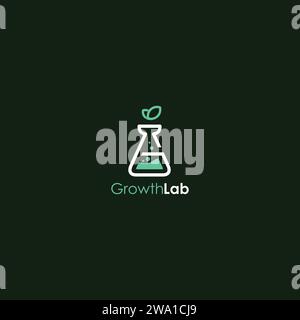 Growth Lab Logo suitable for laboratory office logo Stock Vector