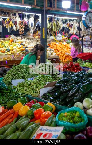 Grocer At Jamaica Market In Mexico City, Mexico Stock Photo - Alamy