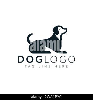 A Black and White Logo of a Dog Stock Vector