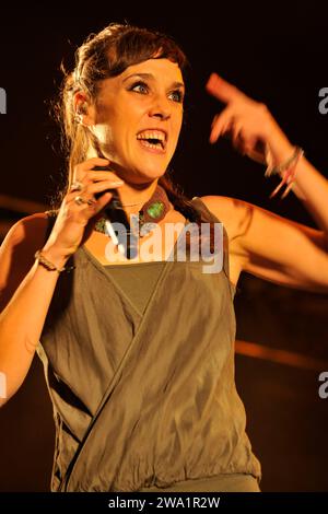 The french singer Zaz plays live in Forest National |   Zaz en concert a FN Pix: Isabelle Geoffroy alias Zaz Stock Photo