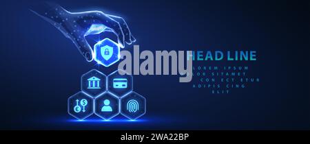 Complex banking secure system. Stock Vector