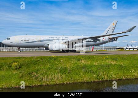 Armée de l'Air (French Air Force) Airbus A330-243MRTT at Amsterdam Airport Stock Photo