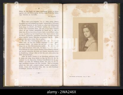 Photo production of a painting, representing a portrait of Mrs. Visconti, Anonymous, After Rafaël, c. 1862 - in or before 1867 photograph   photographic support albumen print adult woman Stock Photo