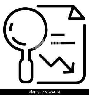Financial Statement icon outline style. Thin line creative Financial Statement icon for logo, graphic design and more Stock Vector