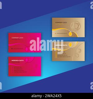 Creative modern name card and business card Stock Vector
