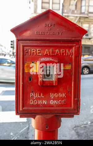 San Francisco Public Fire Alarm Box, June 24, 2023 Stock Photo