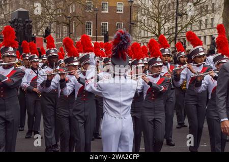 London, UK. 1st January 2024. Participants in London's New Year's Day Parade 2024 pass through Whitehall. Credit: Vuk Valcic/Alamy Live News Stock Photo