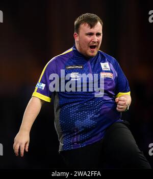 Luke Littler Reacts During His Match Against Christian Kist (not ...