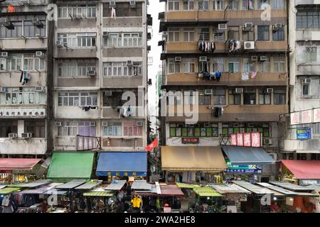 Sham Shui Po is an area of Kowloon, Hong Kong Stock Photo
