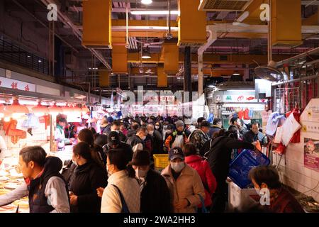 Sham Shui Po is an area of Kowloon, Hong Kong Stock Photo