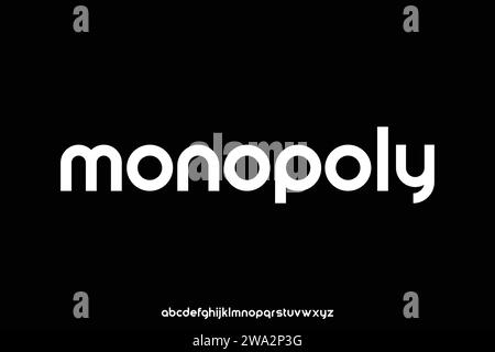 Modern creative sans serif alphabet display font vector. Geometric typography style Stock Vector