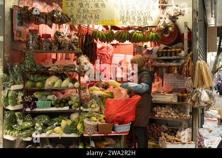 Tai Yuen St, Wan Chai, Hong Kong Stock Photo