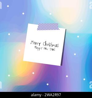 Merry Christmas, Happy New Year card. Decorative background. Space background Stock Vector