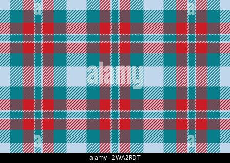 Male fabric seamless check, hat tartan vector textile. Ragged texture pattern plaid background in cyan and light colors. Stock Vector