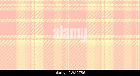 Up vector pattern plaid, paint tartan texture check. Guy background textile seamless fabric in light and peach puff color. Stock Vector