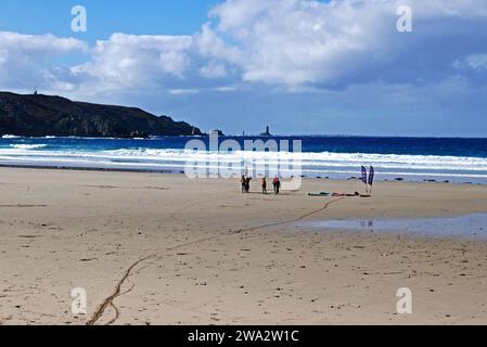 Pointe du Raz, Baie des Trepasses, Plogoff, Finistere, Bretagne, France, Europe Stock Photo