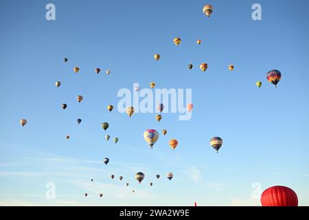 Hot air balloons, Balloon Fiesta in Albuquerque, New Mexico in 2023 Stock Photo